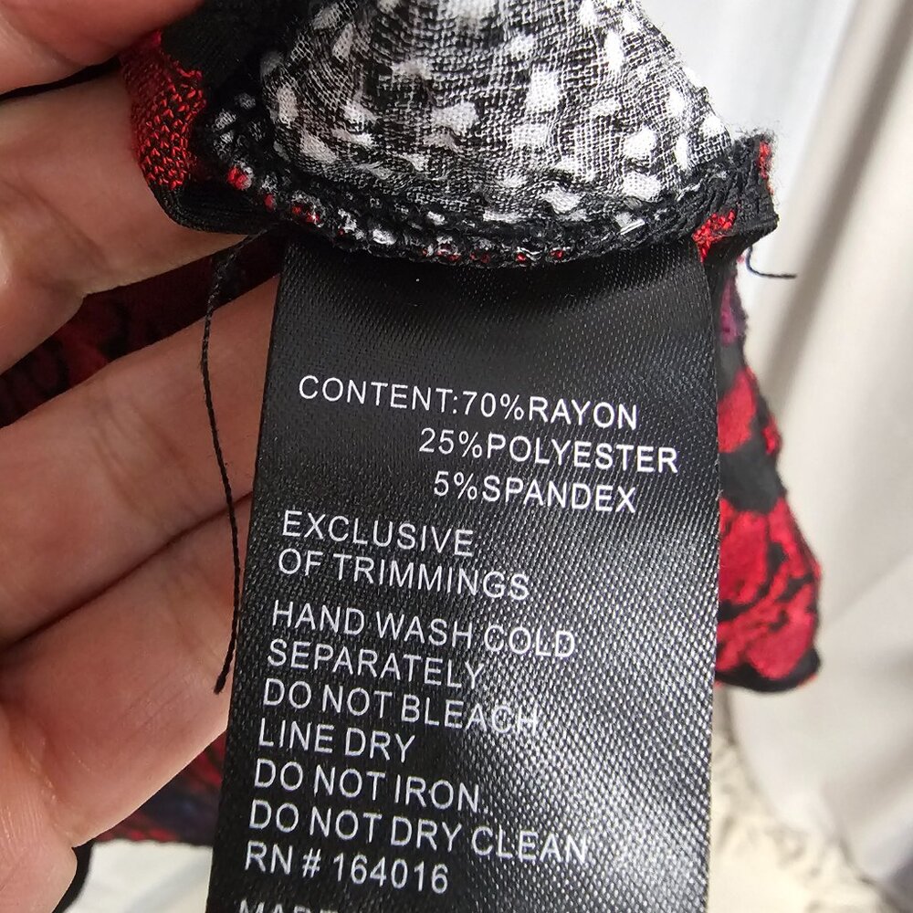 Calessa Jacket Black Patchwork Red Multimedia Art… - image 7